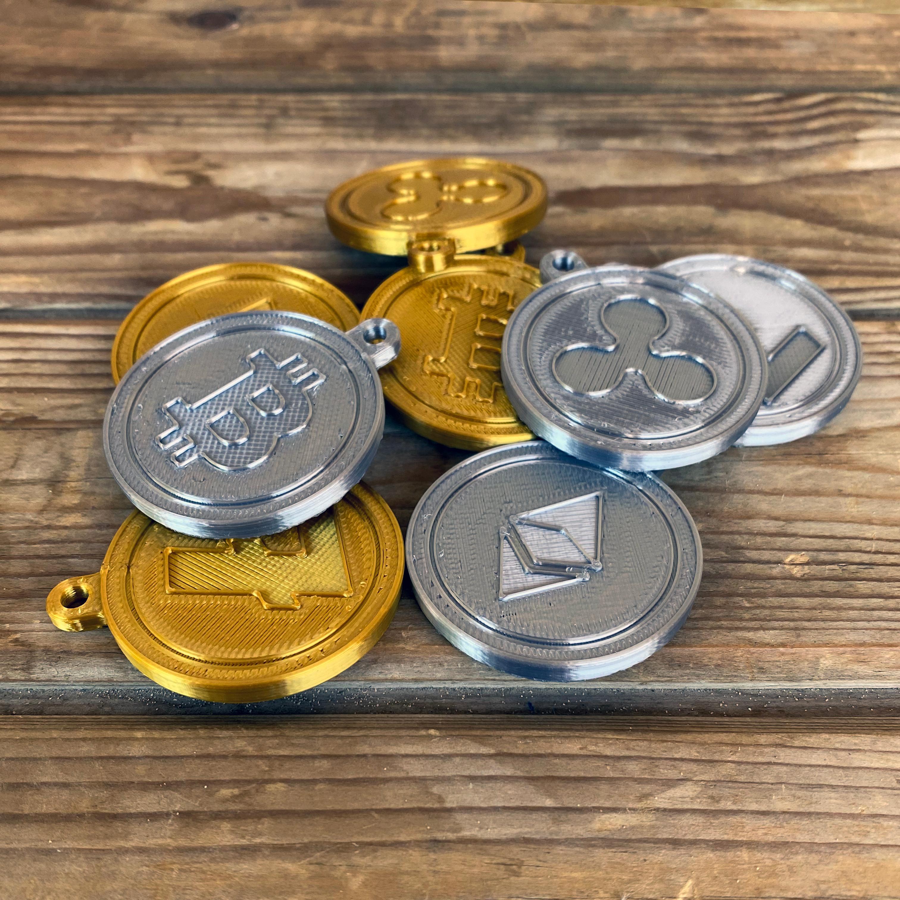 Crypto keychains 3d model