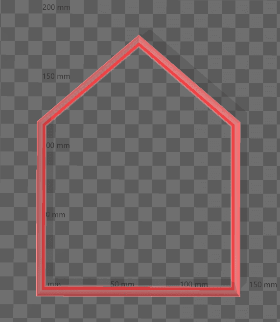 Gingerbread House Cookie Cutter 3d model