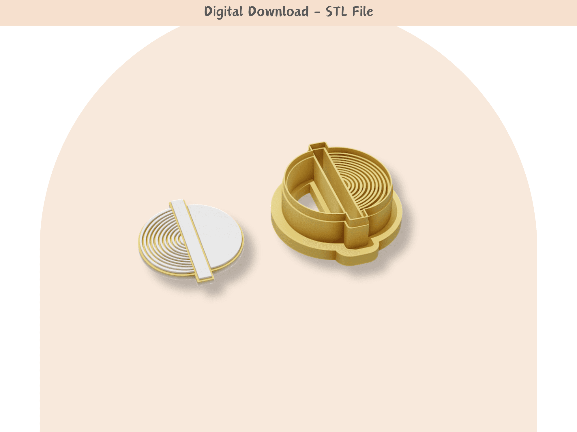 Tribal Style 11 Clay Cutter for Polymer Clay | Digital STL File | Clay Tools | 4 Sizes Clay Cutters 3d model