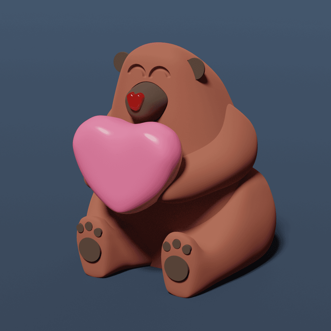 VALENTINO - THE VALENTINE BEAR - SELF ASSEMBLE 3d model