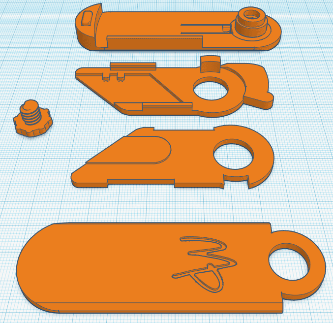 Tacblade Utility Stanley Blade Folding Knife Remix 3d model