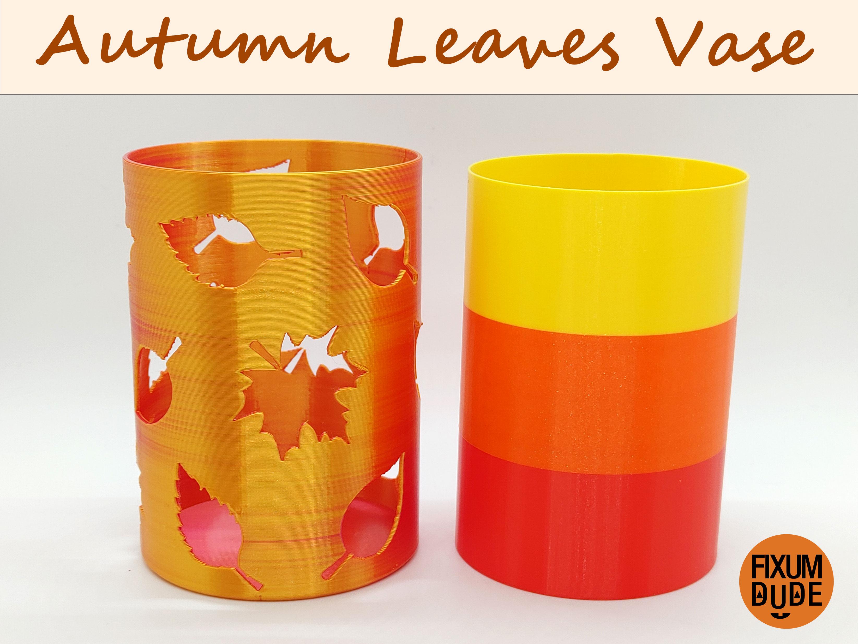 Autumn Leaves Vase with Insert 3d model