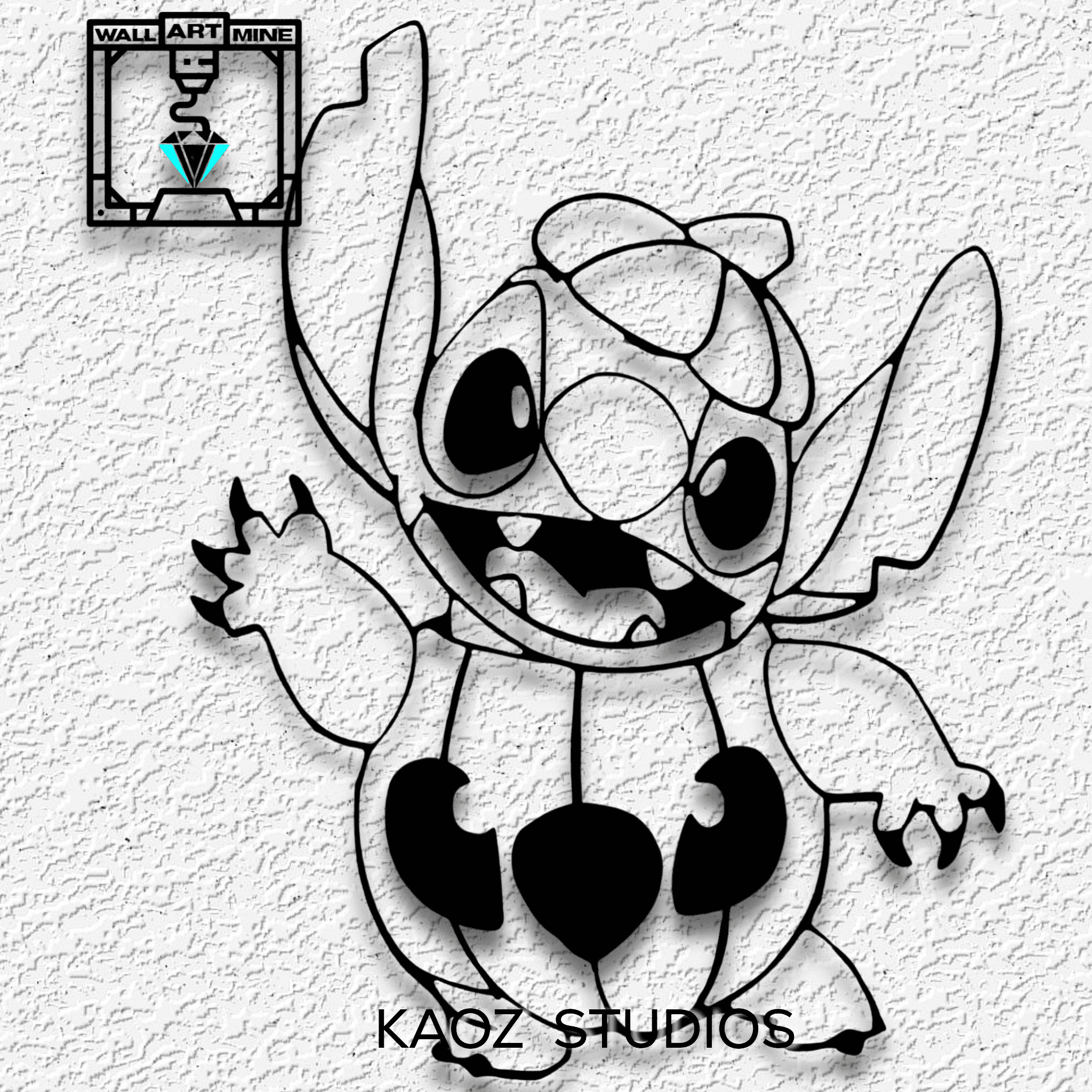 stitch wall art lilo and stick wall decor halloween decoration 3d model