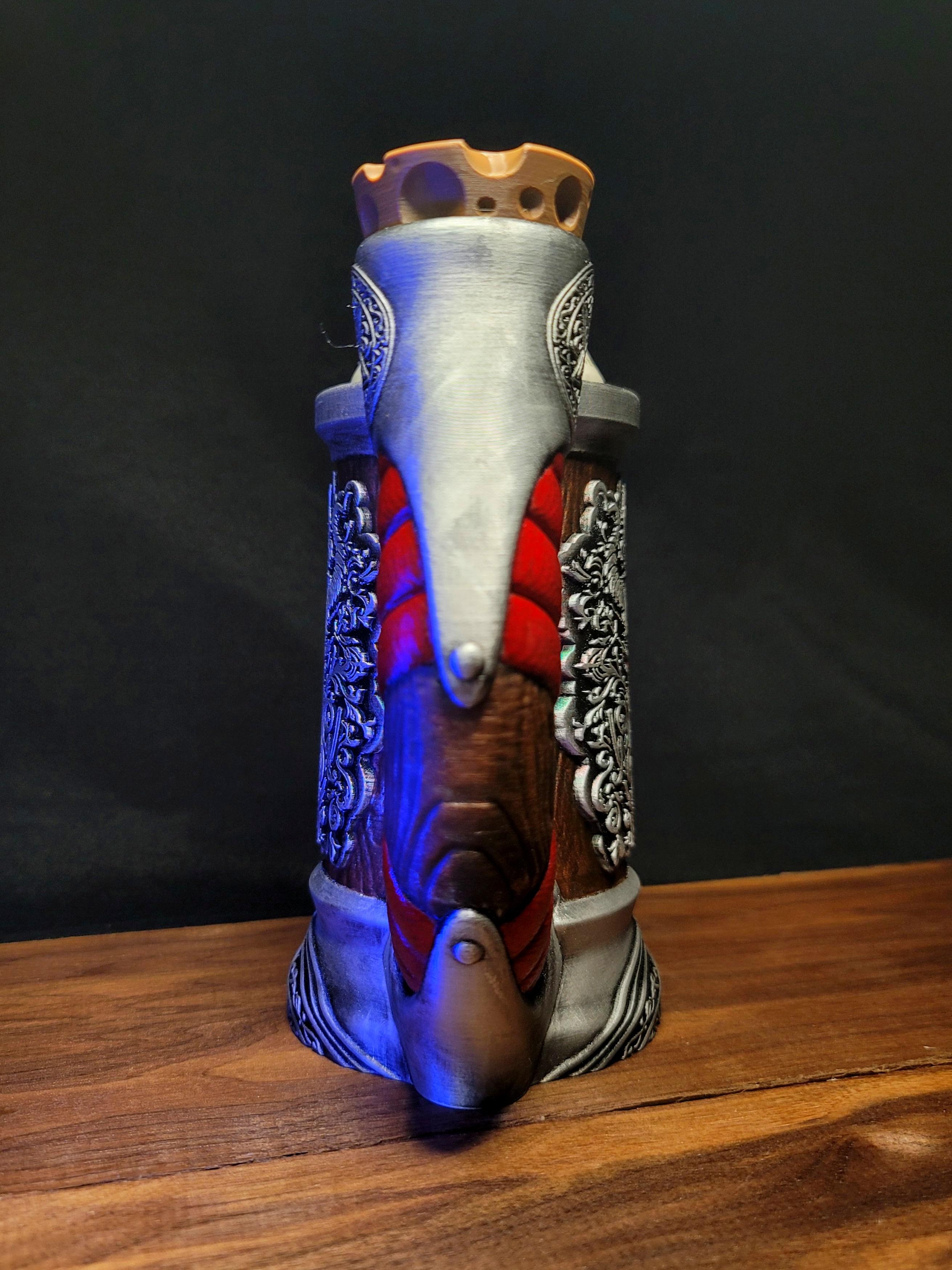 The Disobedience Goat 12oz can cozy dice tower. 3d model