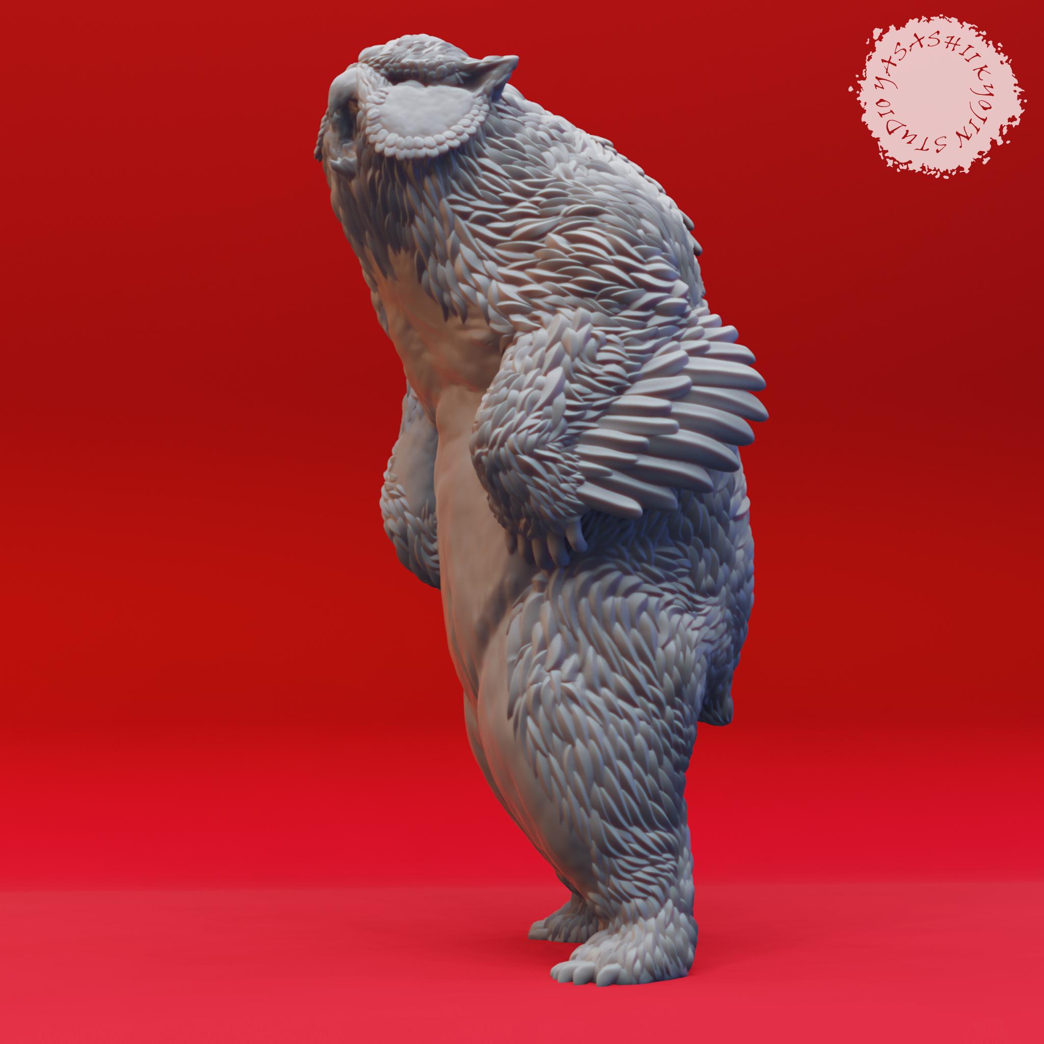 Owlbears - Tabletop Miniatures (Pre-Supported) 3d model