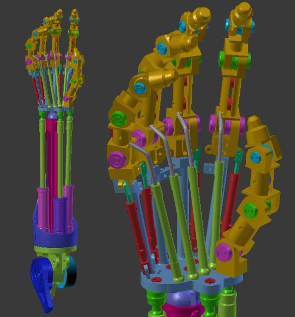 1:1 Terminator Arm with Lights 3d model