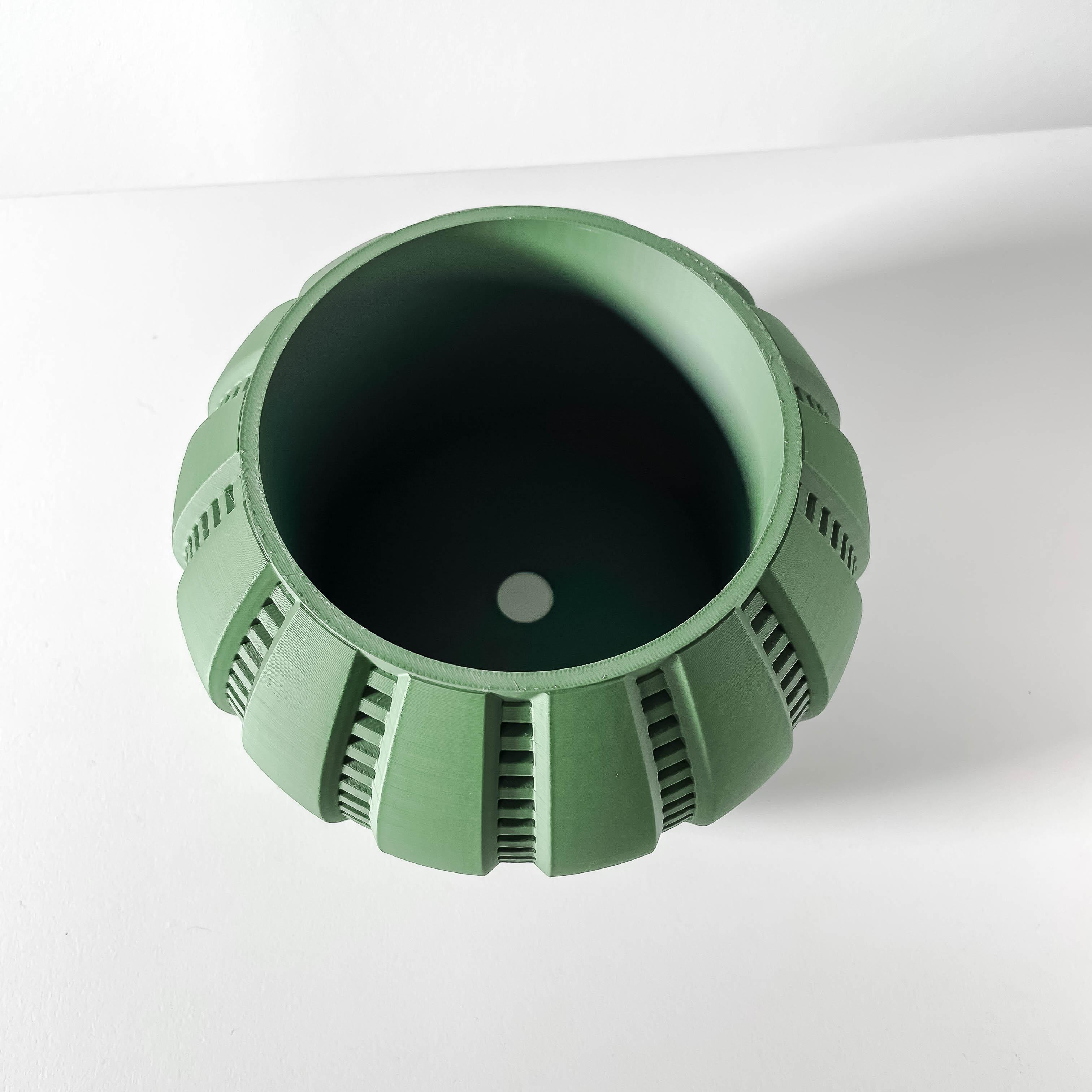 The Balu Planter Pot with Drainage Tray & Stand: Modern and Unique Home Decor for Plants 3d model