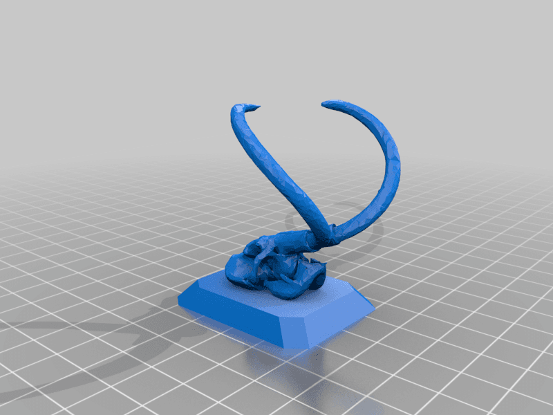 Wolley mammoth skull hook 3d model