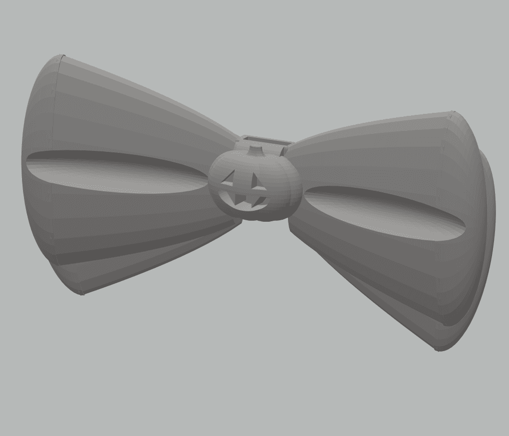 FHW: Bowtie bent v1. 4 Vampire pumpkin hair Tie 3d model