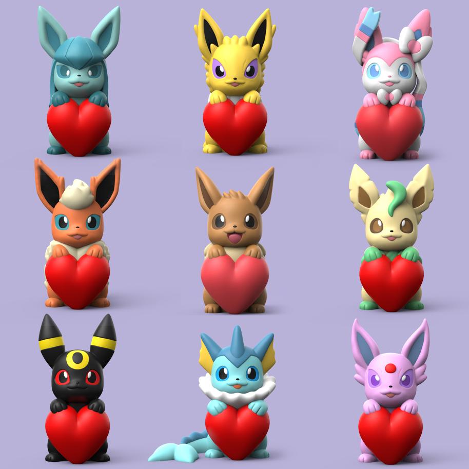 Valentine Eeveelution Set 3d model