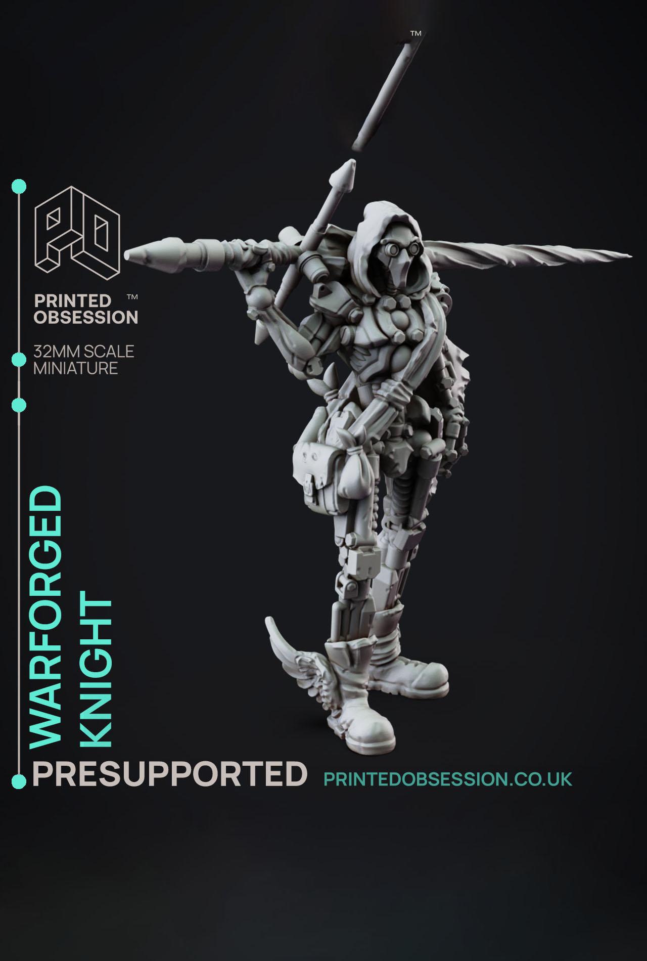 Scrap Knight - Foundlings - PRESUPPORTED - Illustrated and Stats - 32mm scale			 3d model