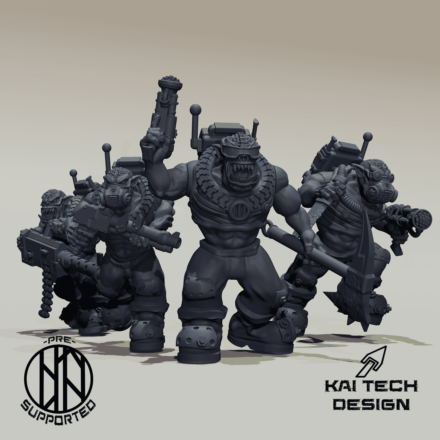 Git'stiler Kult neo infantry 3d model