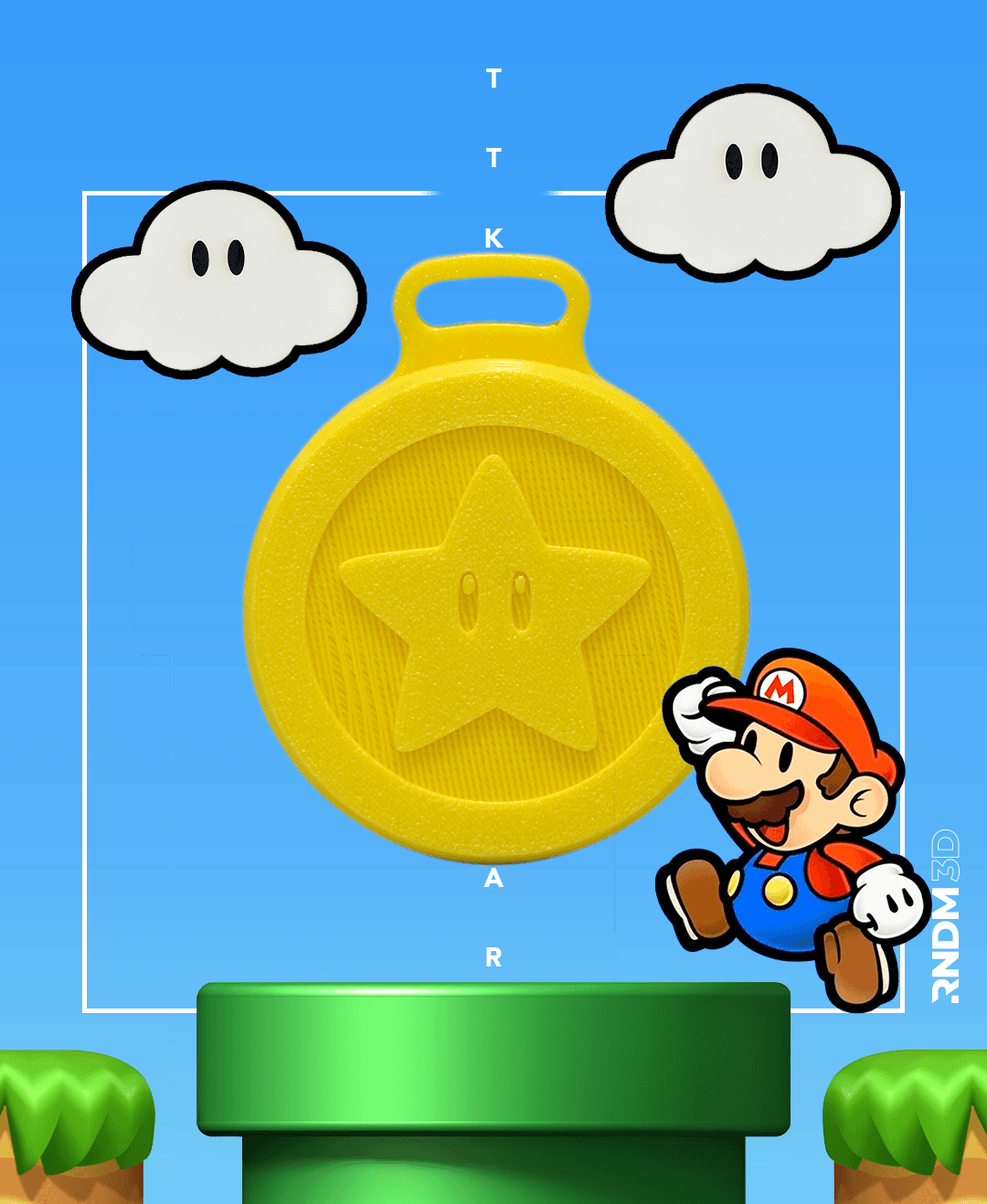 TTK SUPERMARIO - Trolley Tokens Keychain *by RNDM3D* 3d model