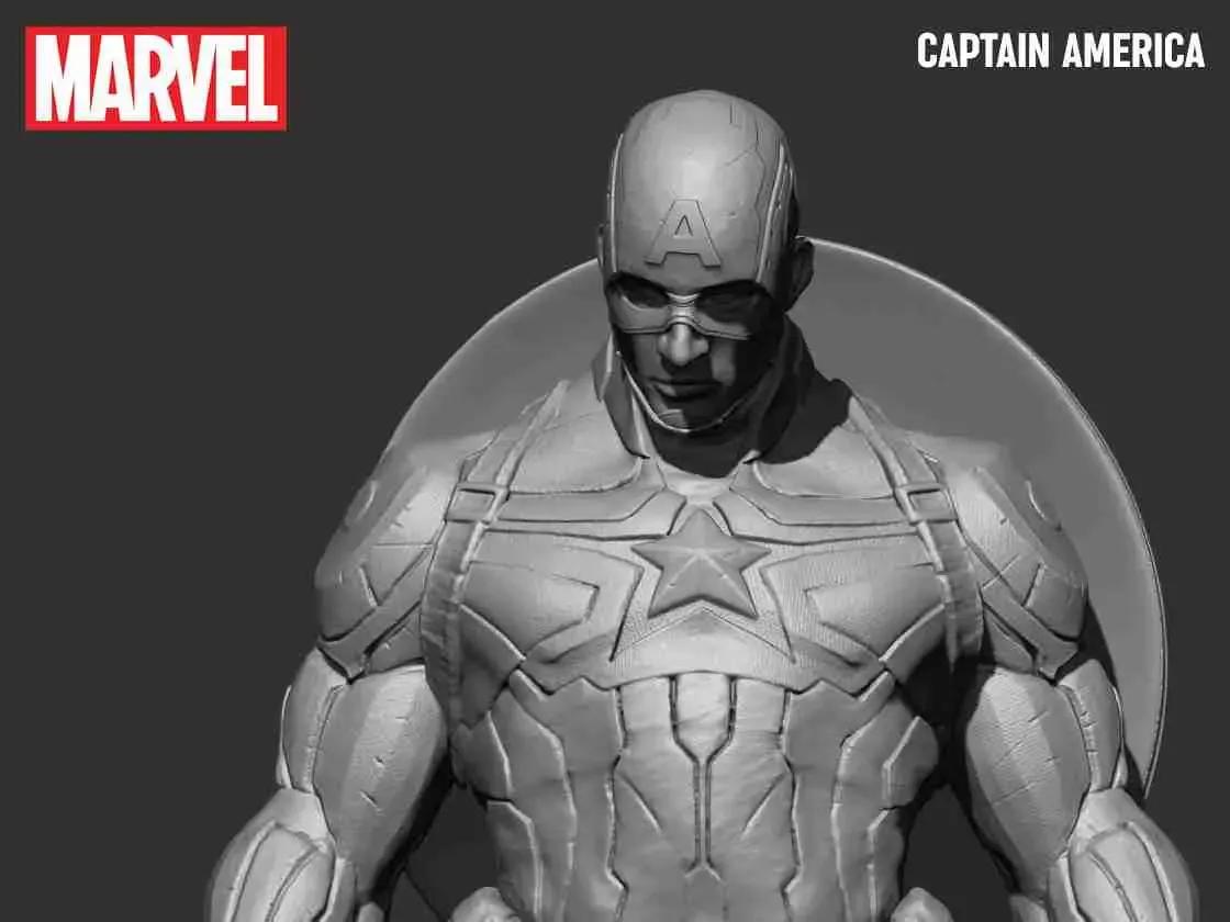 Captain America 3d print model 3d model