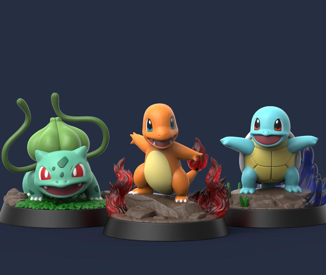 Pokemon 3 Kanto Starter 3d model