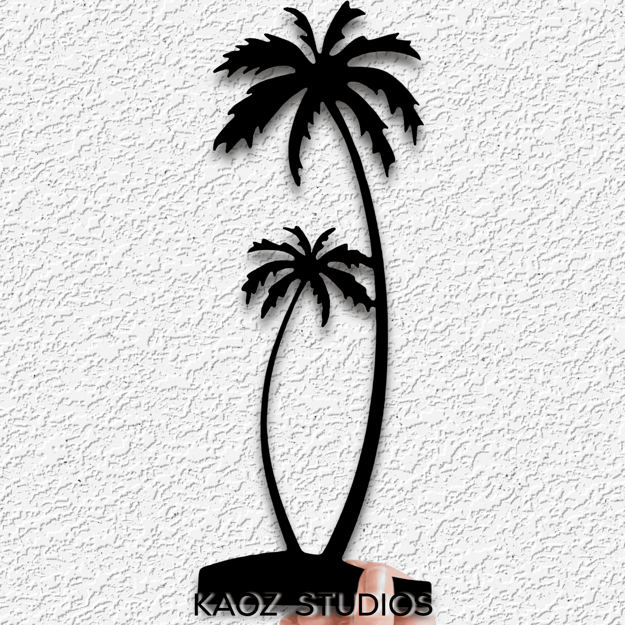 two palms wall art palm tree wall decor tropical island decoration 3d model