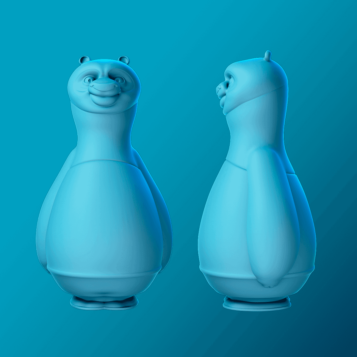 Kung Fu Panda Bowling Pin 3d model