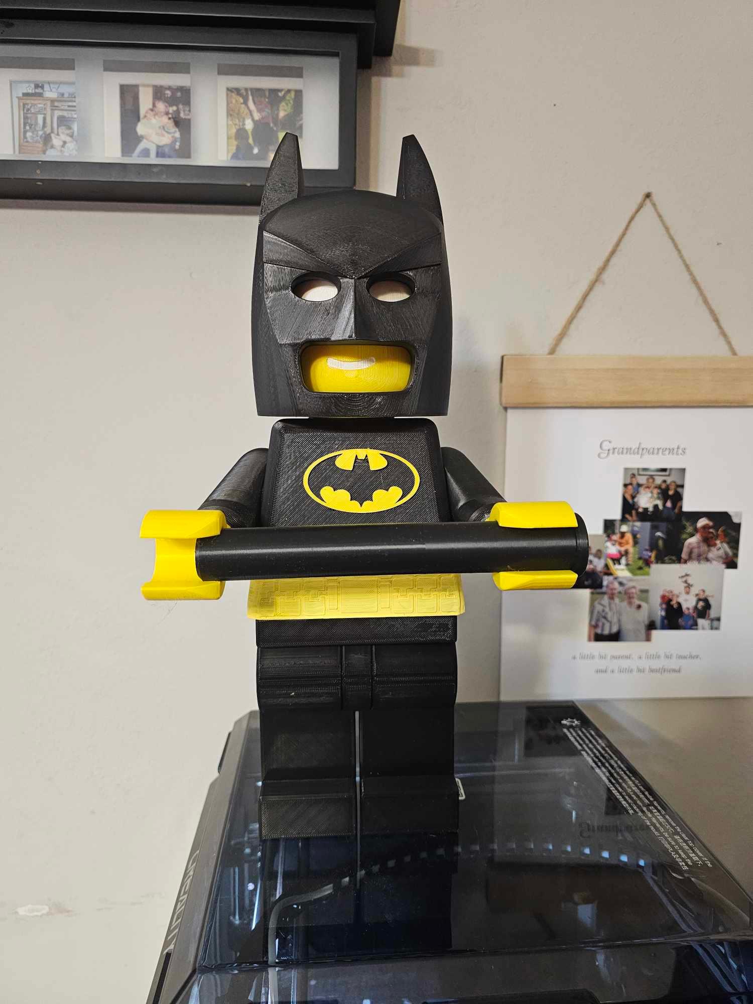 Batman minifig toilet paper holder 3d model