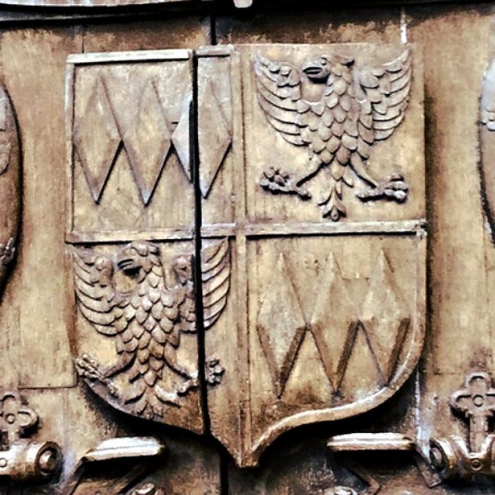 Eagle carving based on Bath Abbey West Doors 3d model