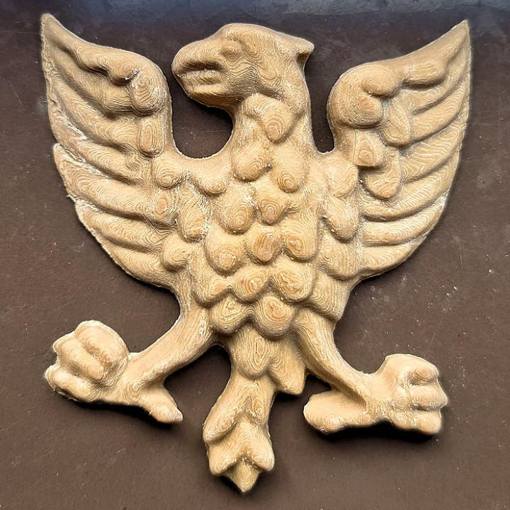 Eagle carving based on Bath Abbey West Doors 3d model