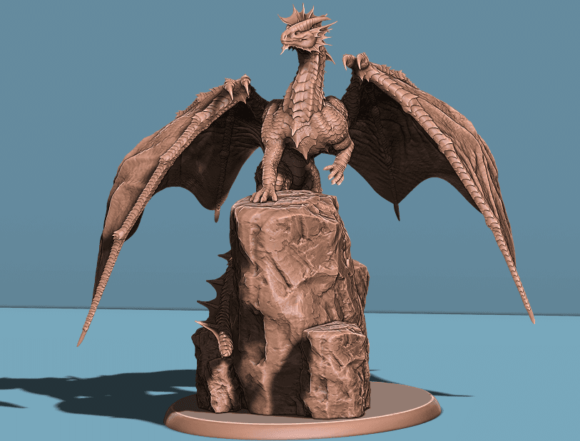 Young Silver Dragon 3d model