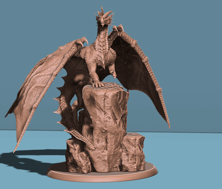 Young Silver Dragon 3d model