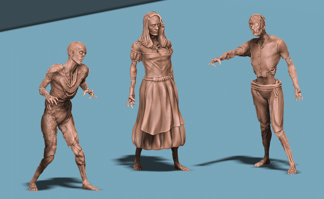 Zombies 3d model