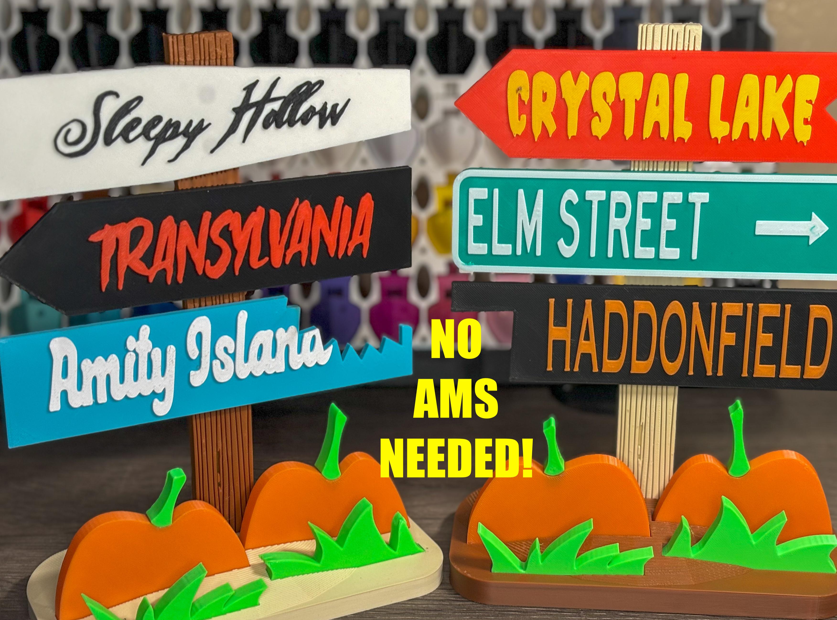 Halloween Display Signs! (No AMS) 3d model