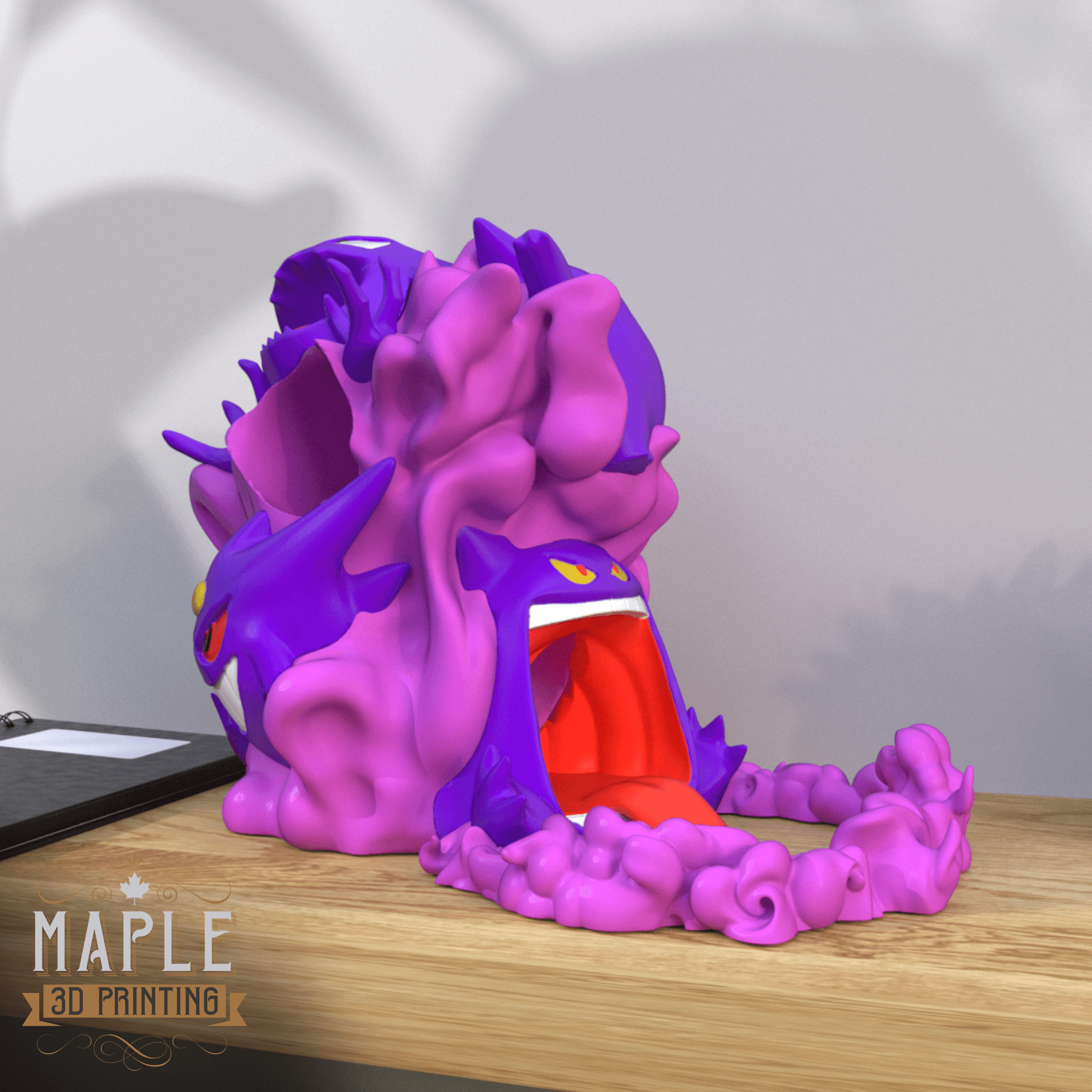 Gastly Evolution Dice Tower - Print in Place - Pokemon 3d model