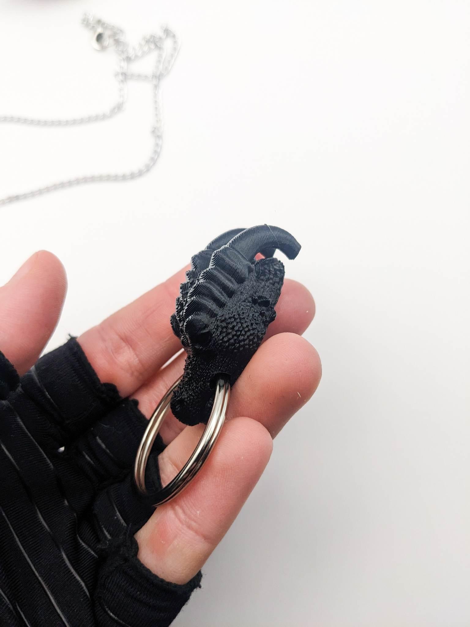 Dragon Head Keychain + Necklace 3d model