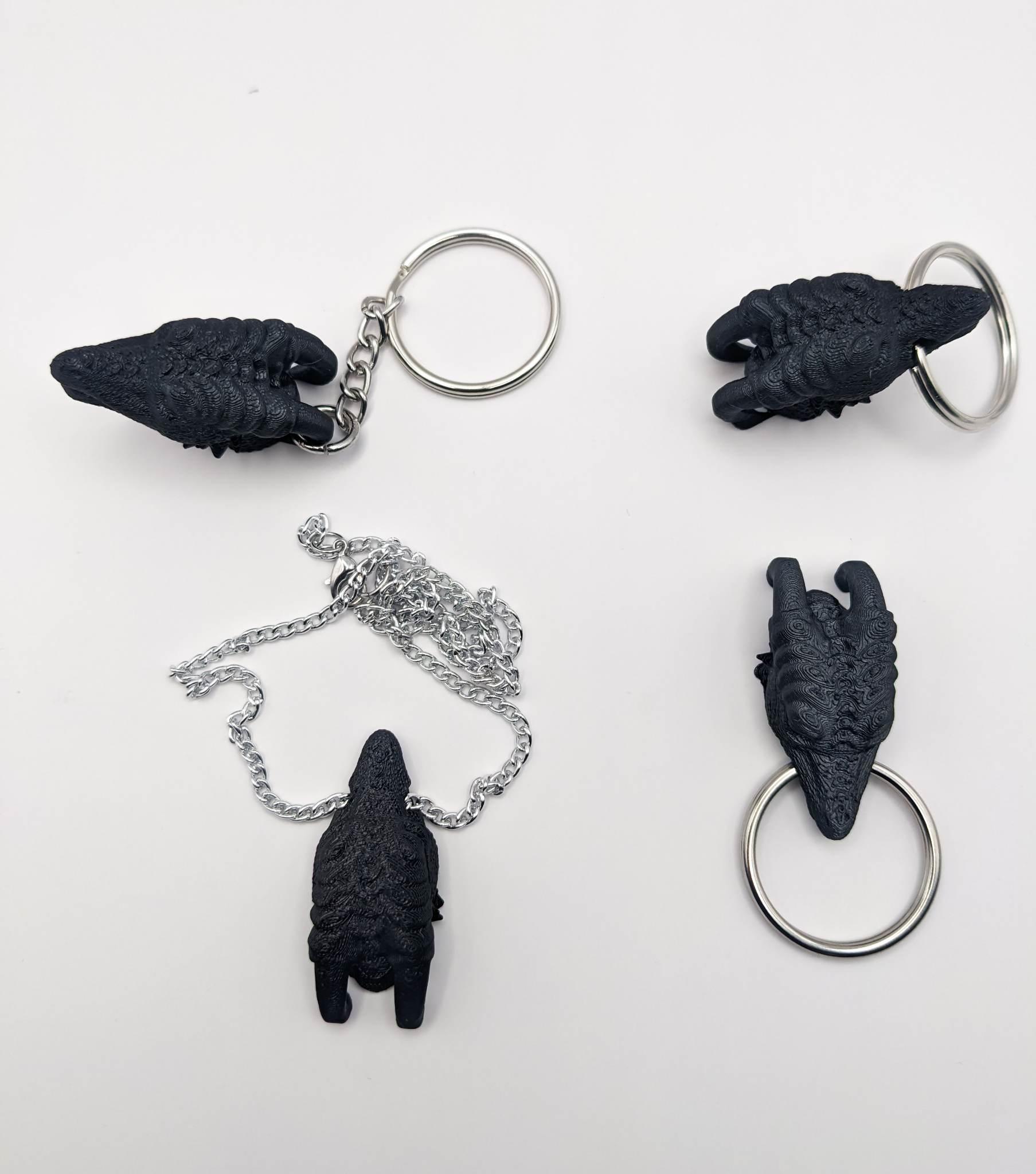 Dragon Head Keychain + Necklace 3d model