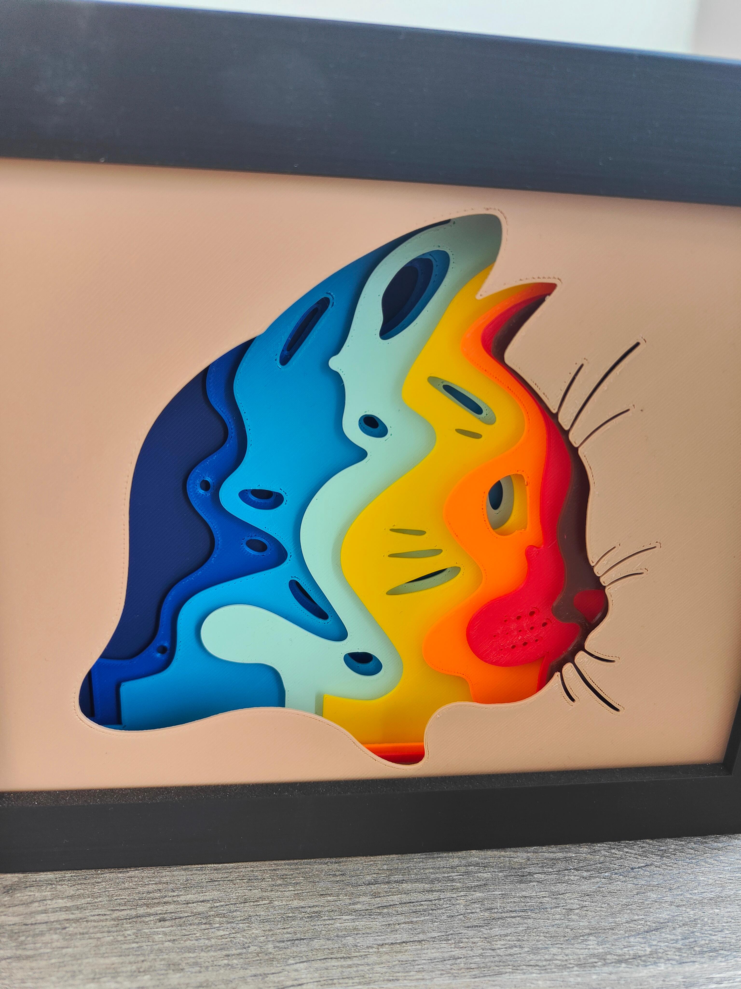 Cat Shadow Box (A) 3d model