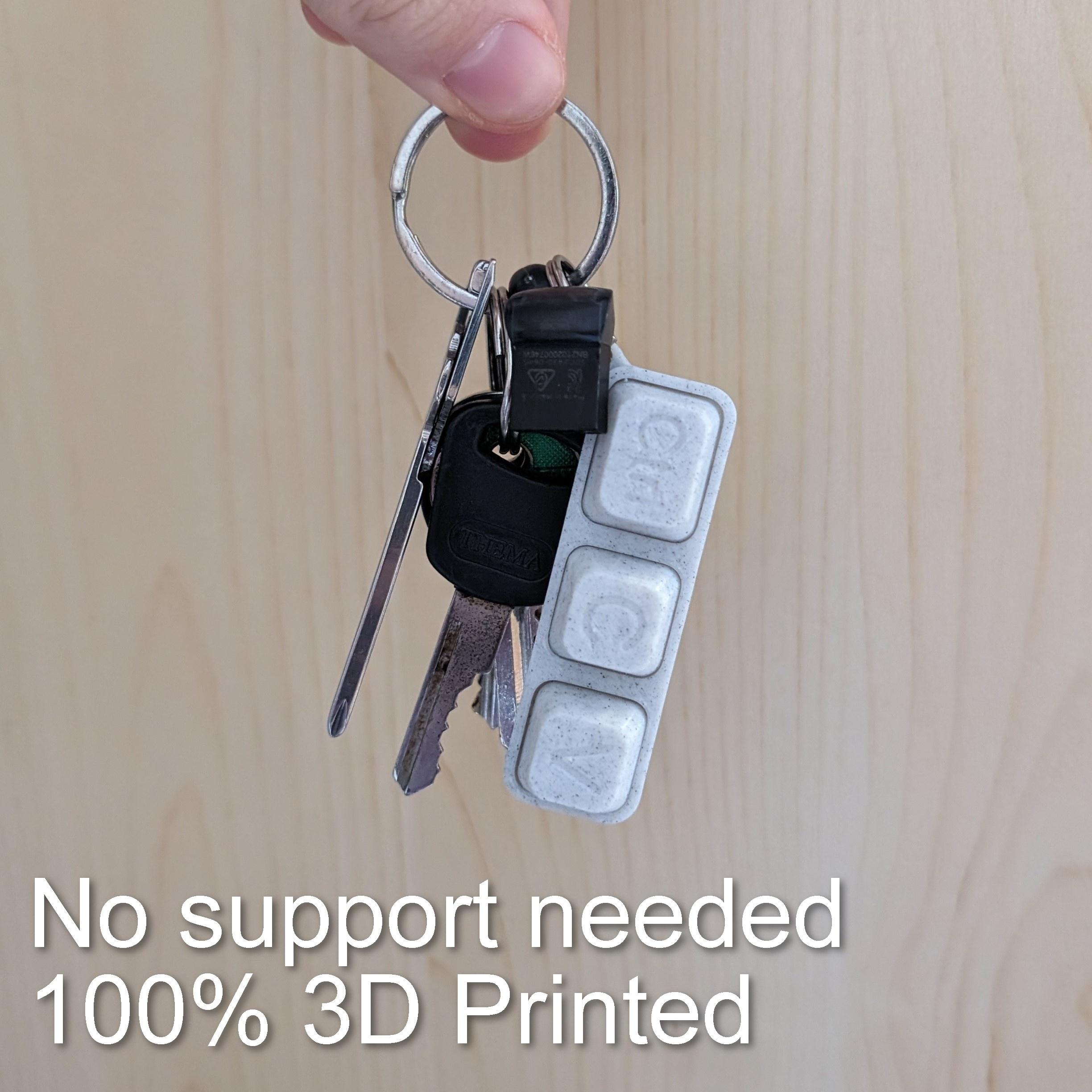 Fidget keyboard Keychain Ctrl C Ctrl V 3d model