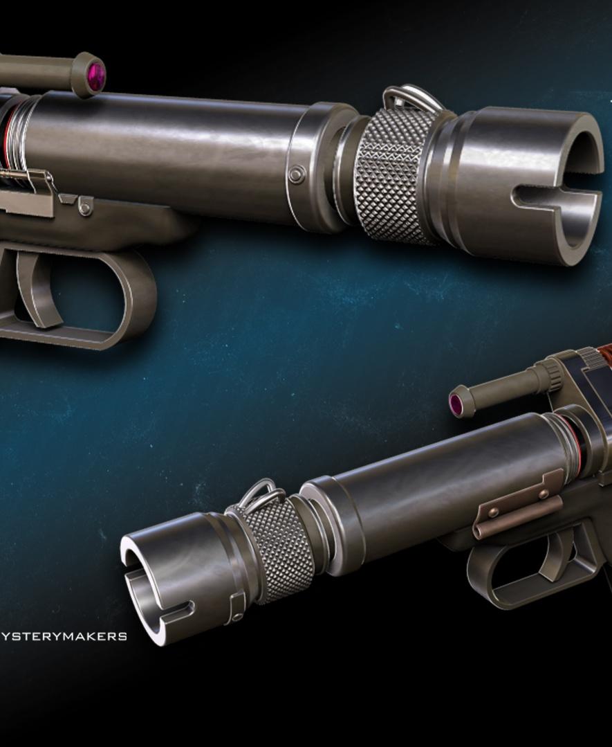 Kay Vess blaster with clickable trigger 3d model