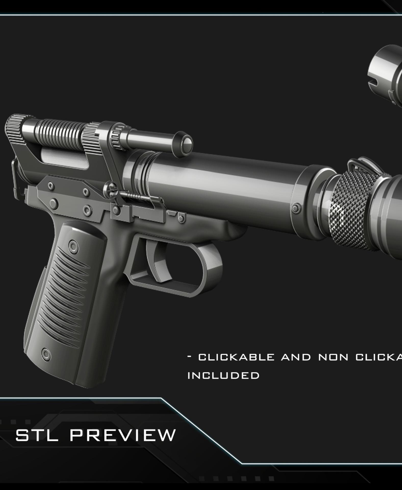 Kay Vess blaster with clickable trigger 3d model