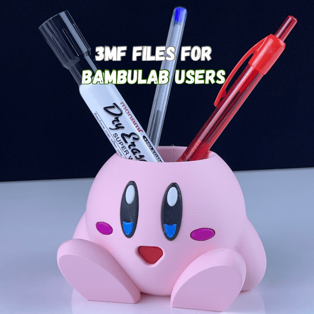 kirby pen holder 3mf 3d model