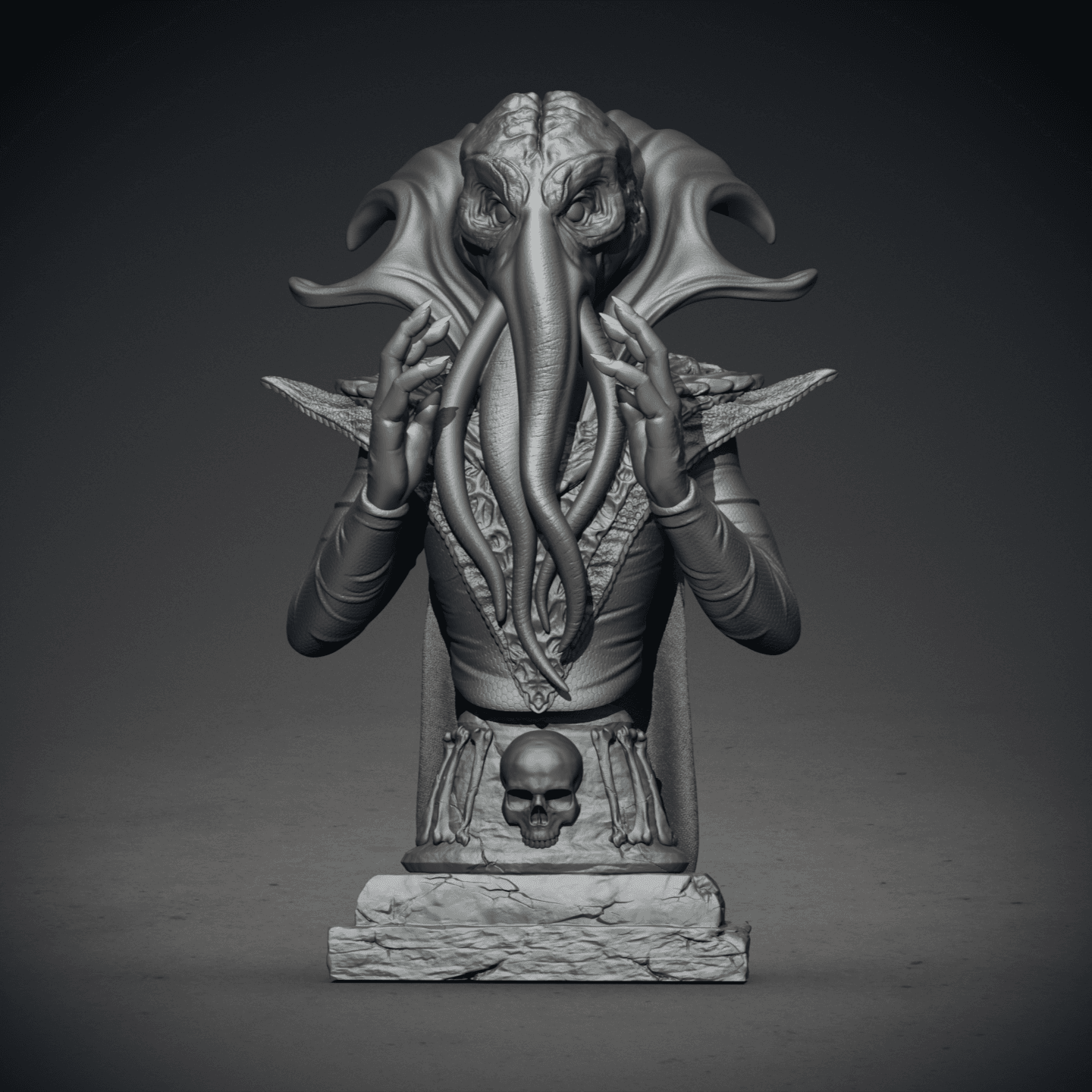 Mind Flayer Bust 3d model