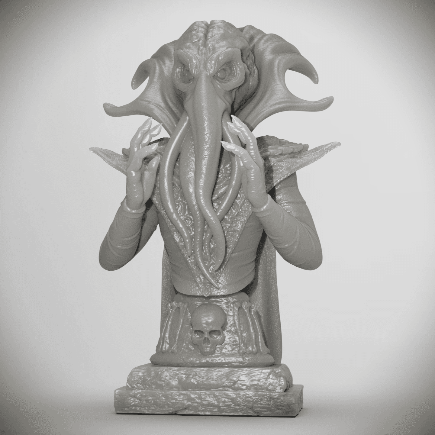 Mind Flayer Bust 3d model