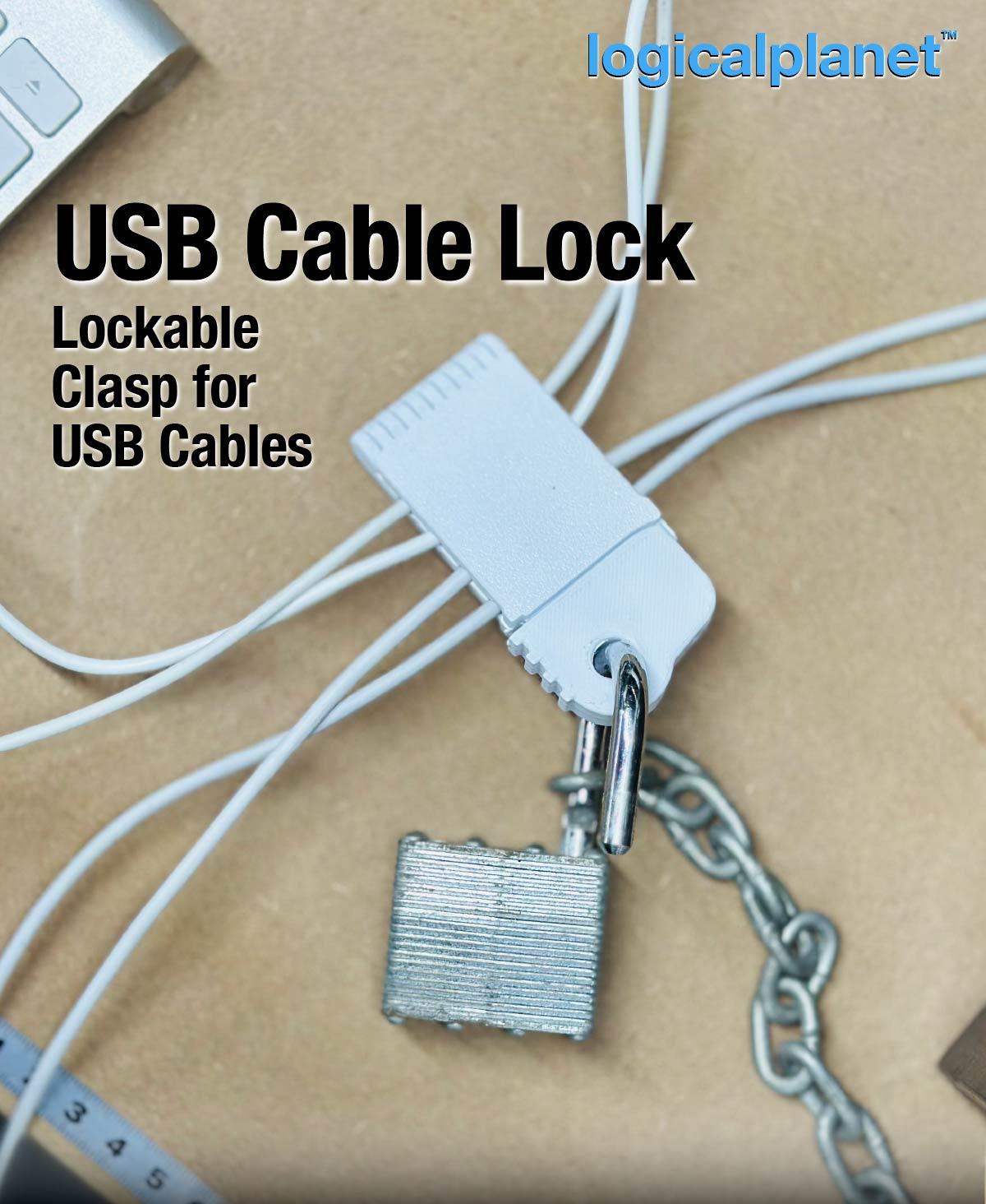 Lockable USB Cord Clasp 3d model