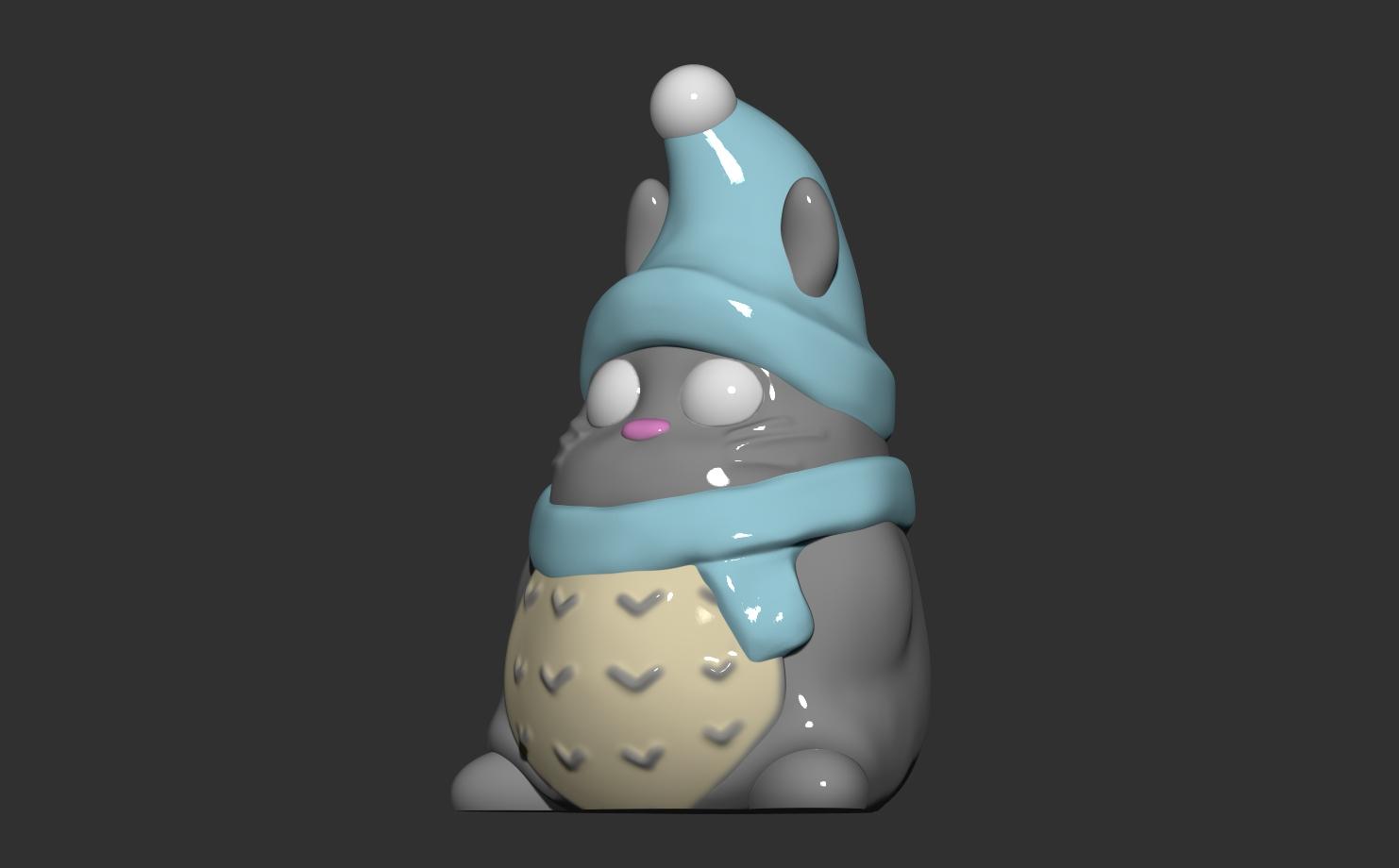 Totoro Chibi Winter Edition - Limited Time Free Download 3d model