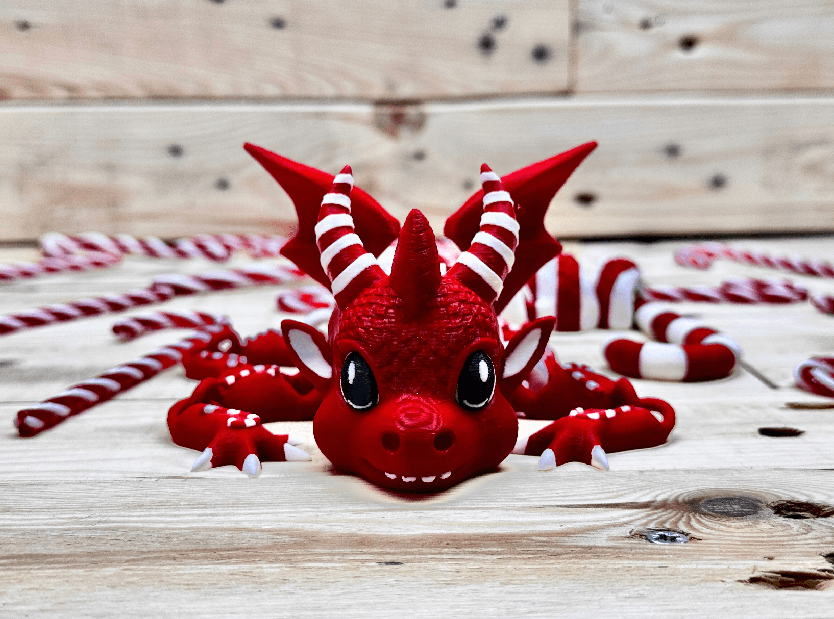 Candy Cane Dragon 3d model