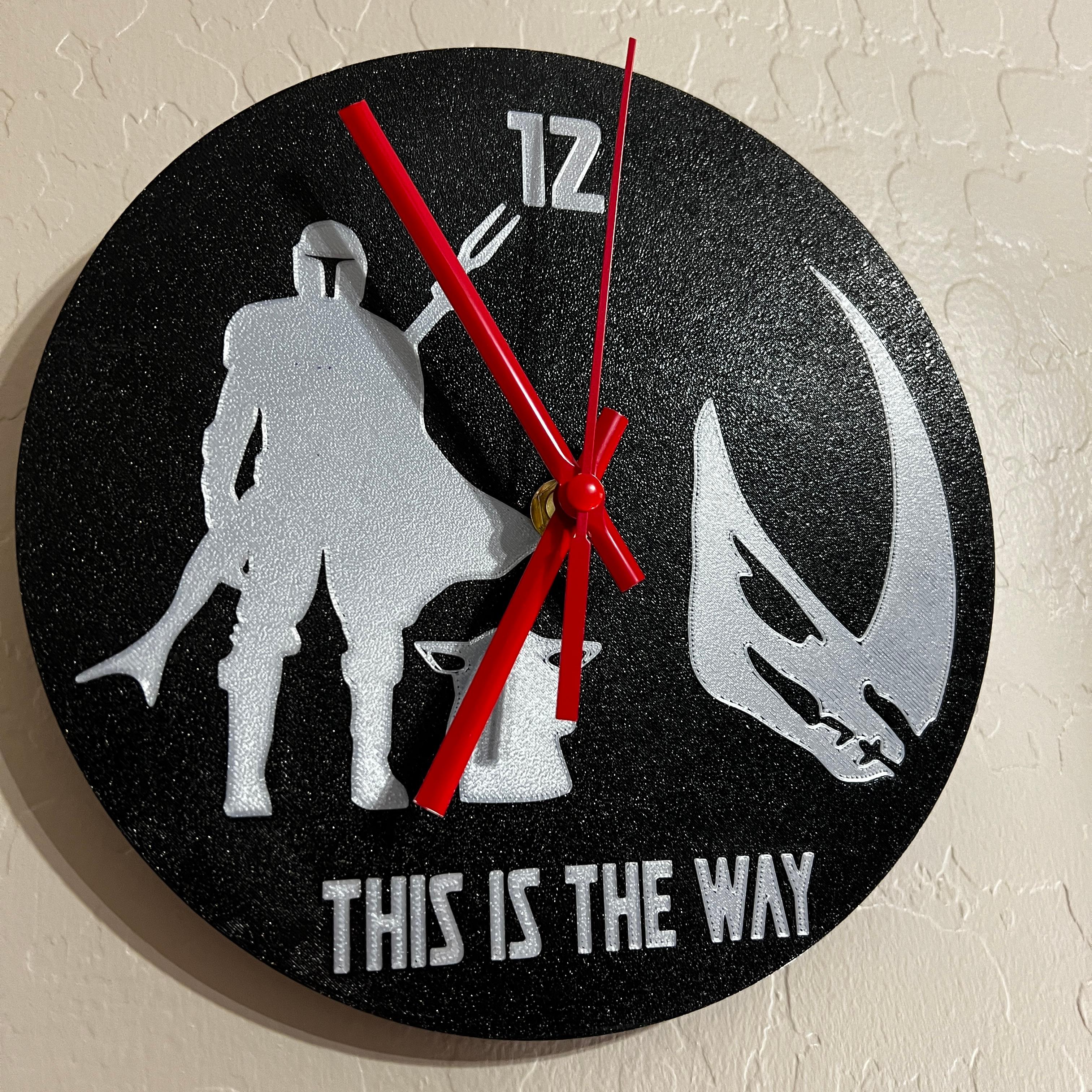 Mandalorian - This is the way wall clock 3d model