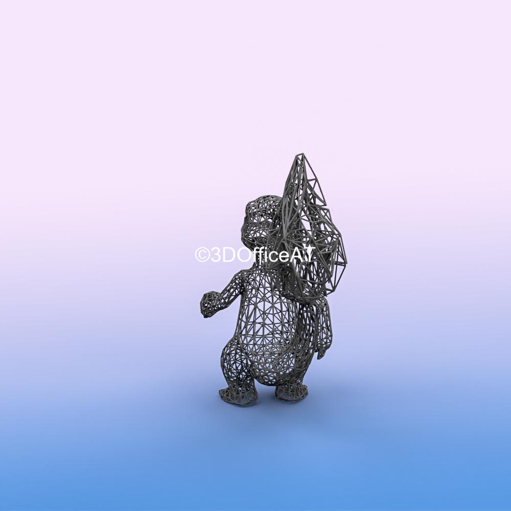 #005 Charmeleon Pokemon Wiremon Figure 3d model