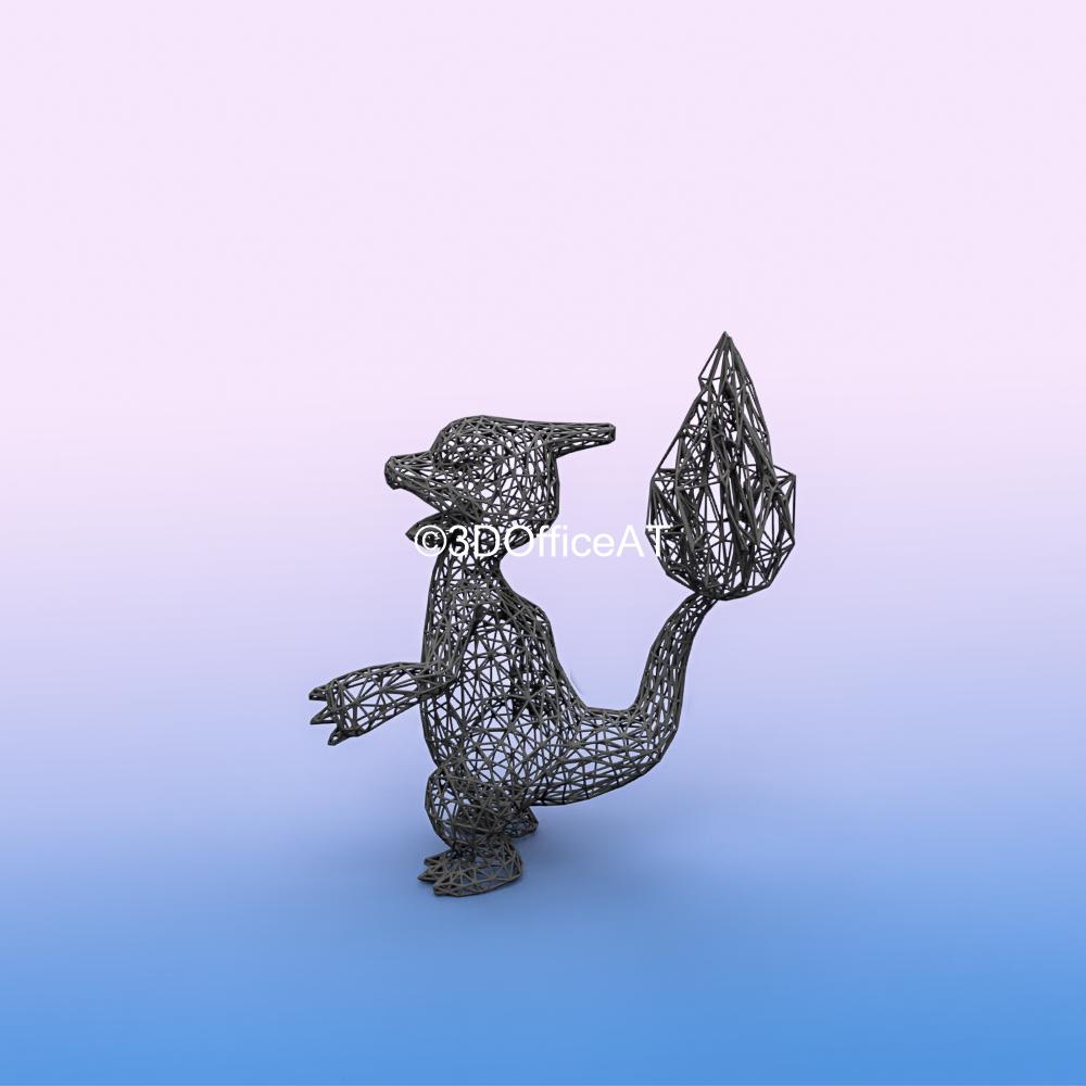 #005 Charmeleon Pokemon Wiremon Figure 3d model