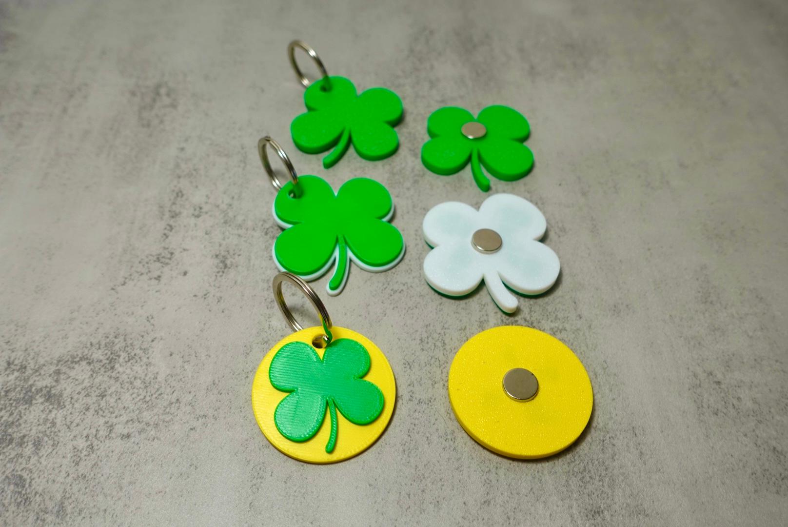 4-Leaf Clover Keychains & Magnets 3d model