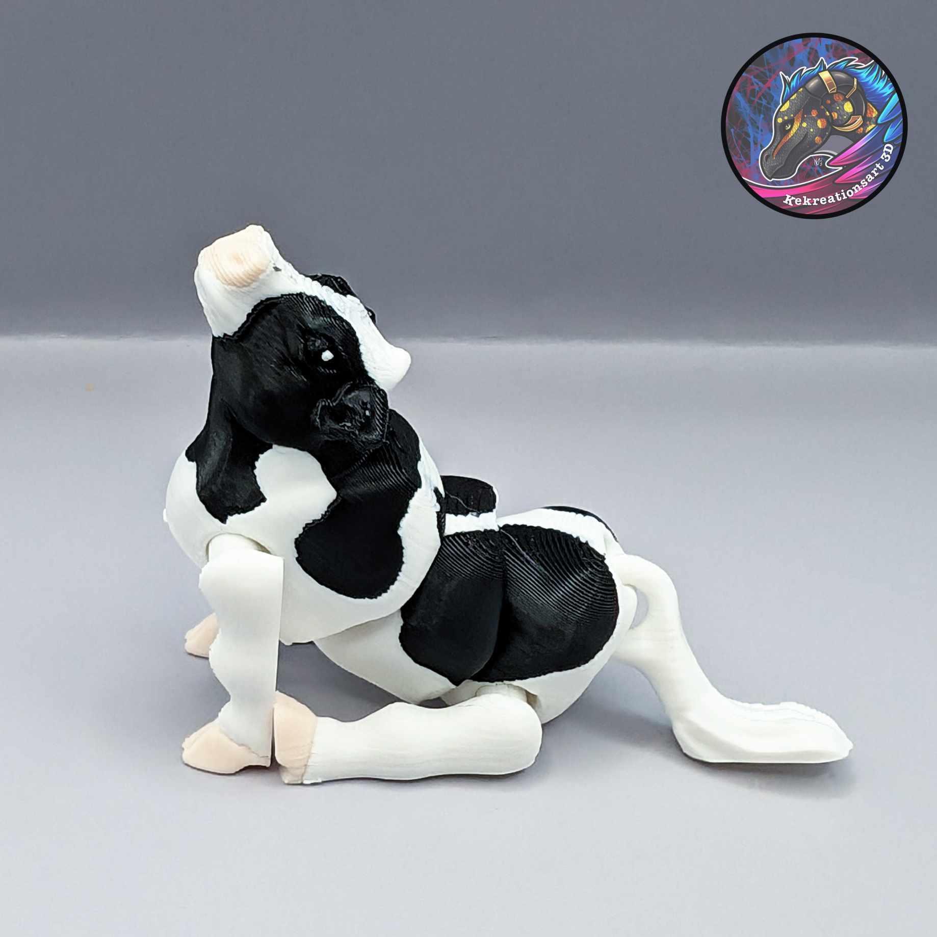 Baby Flexi Cow Keychain 3d model