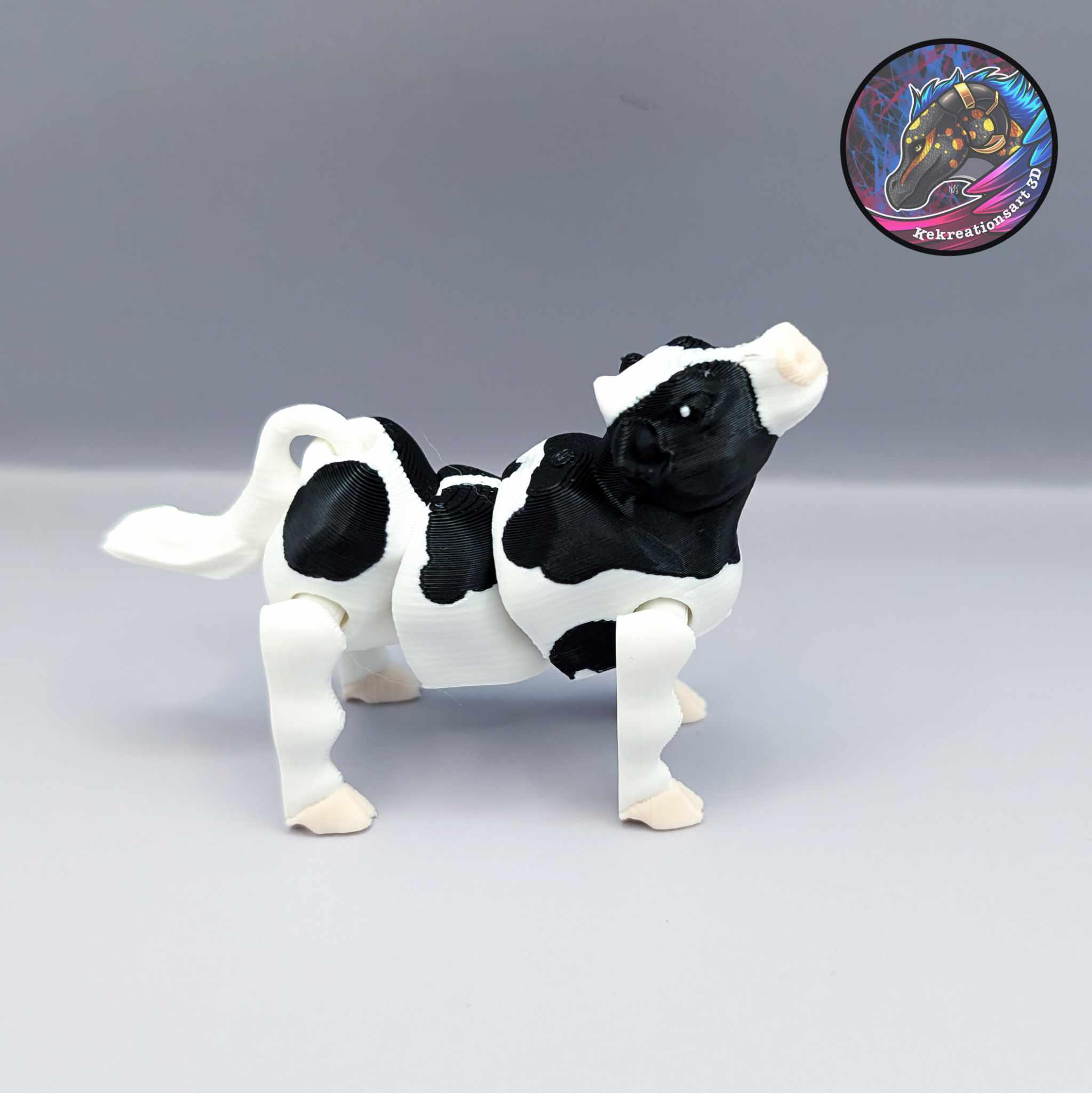 Baby Flexi Cow Keychain 3d model