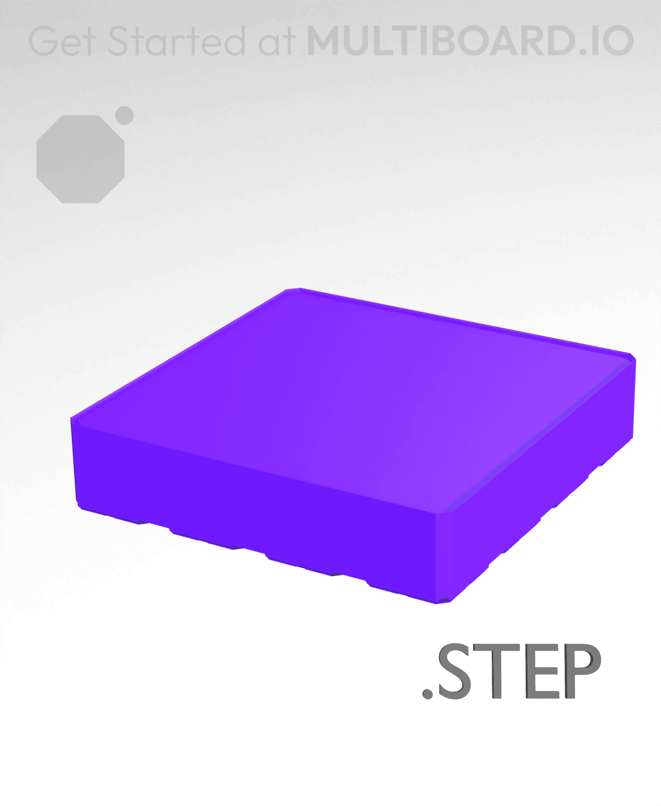 4x4x1 - Multibin Insert - STEP Remixing File 3d model