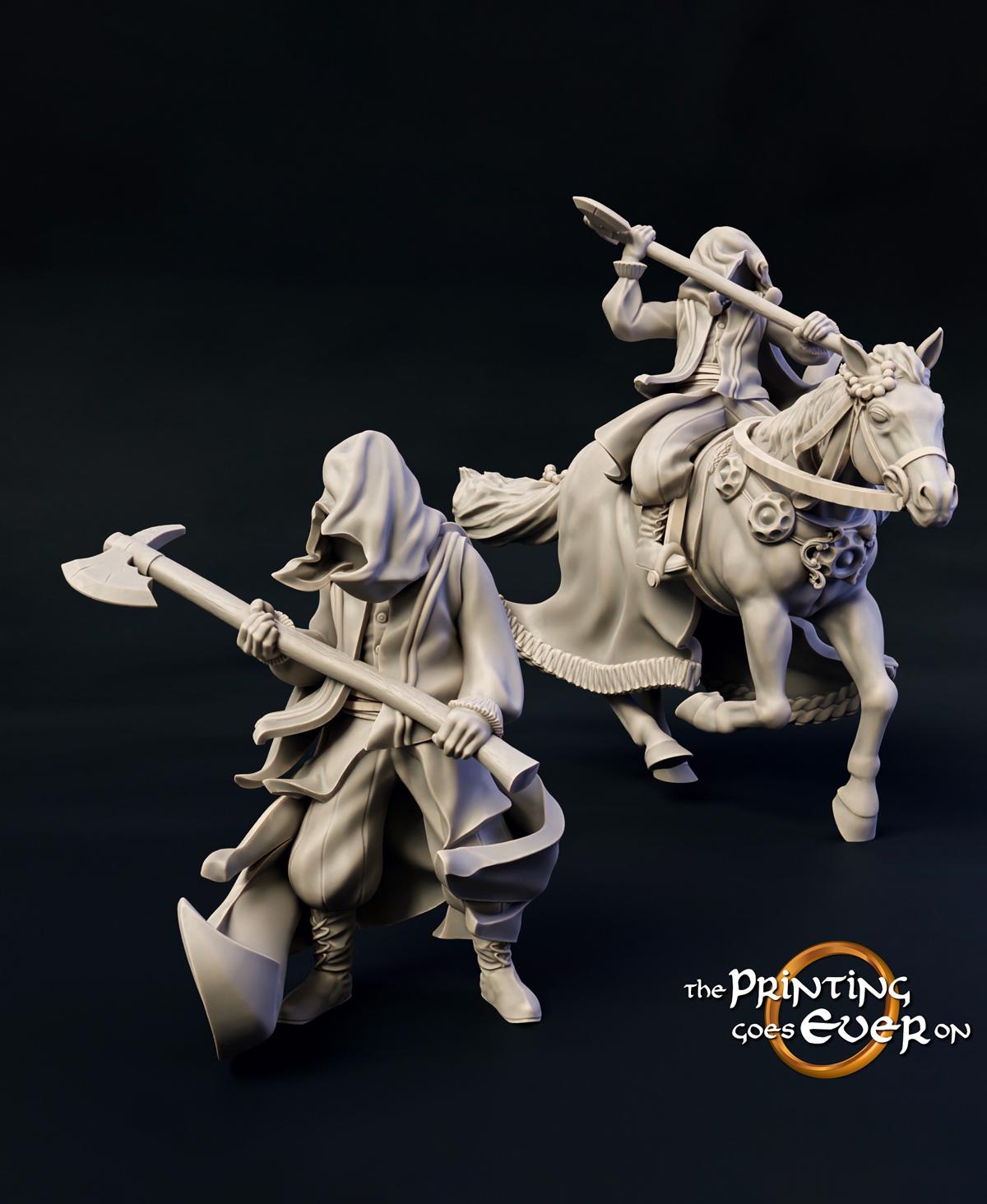 Dark Riders - On Foot and Mounted 3d model