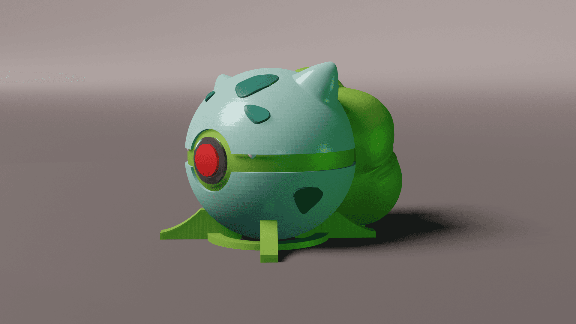 BulbaBall Bulbasaur Themed Opening Pokeball - Fan Art 3d model